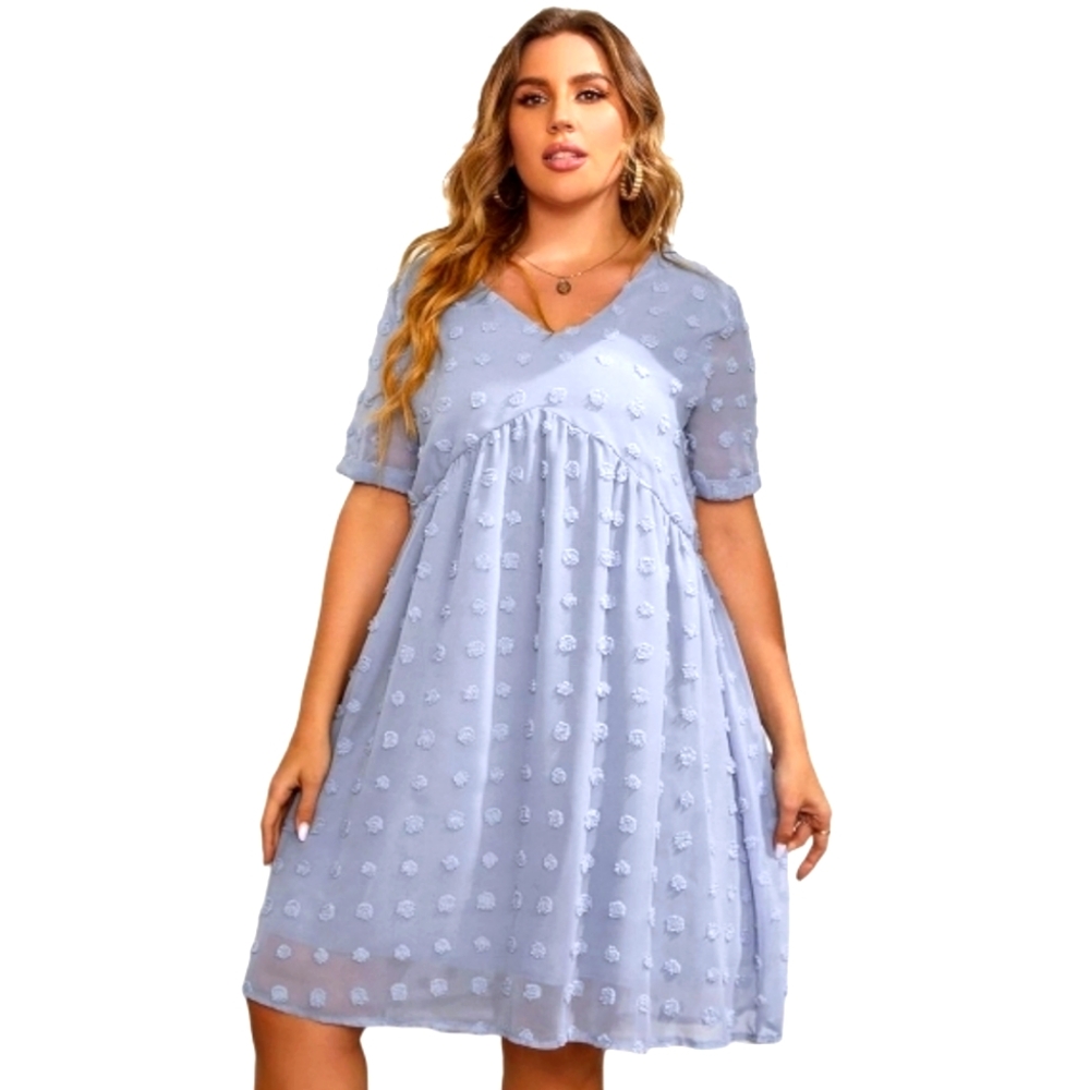 HBEYYTO 3XL Summer Mini Dress – Mint, White, Mauve, Baby Blue